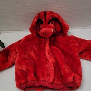 Vintage Hog Arkansas Mascot Baby Toddler Infant Costume Red Pig Sooie 18-24